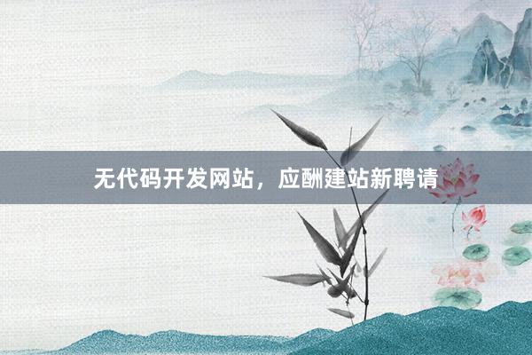无代码开发网站,应酬建站新聘请